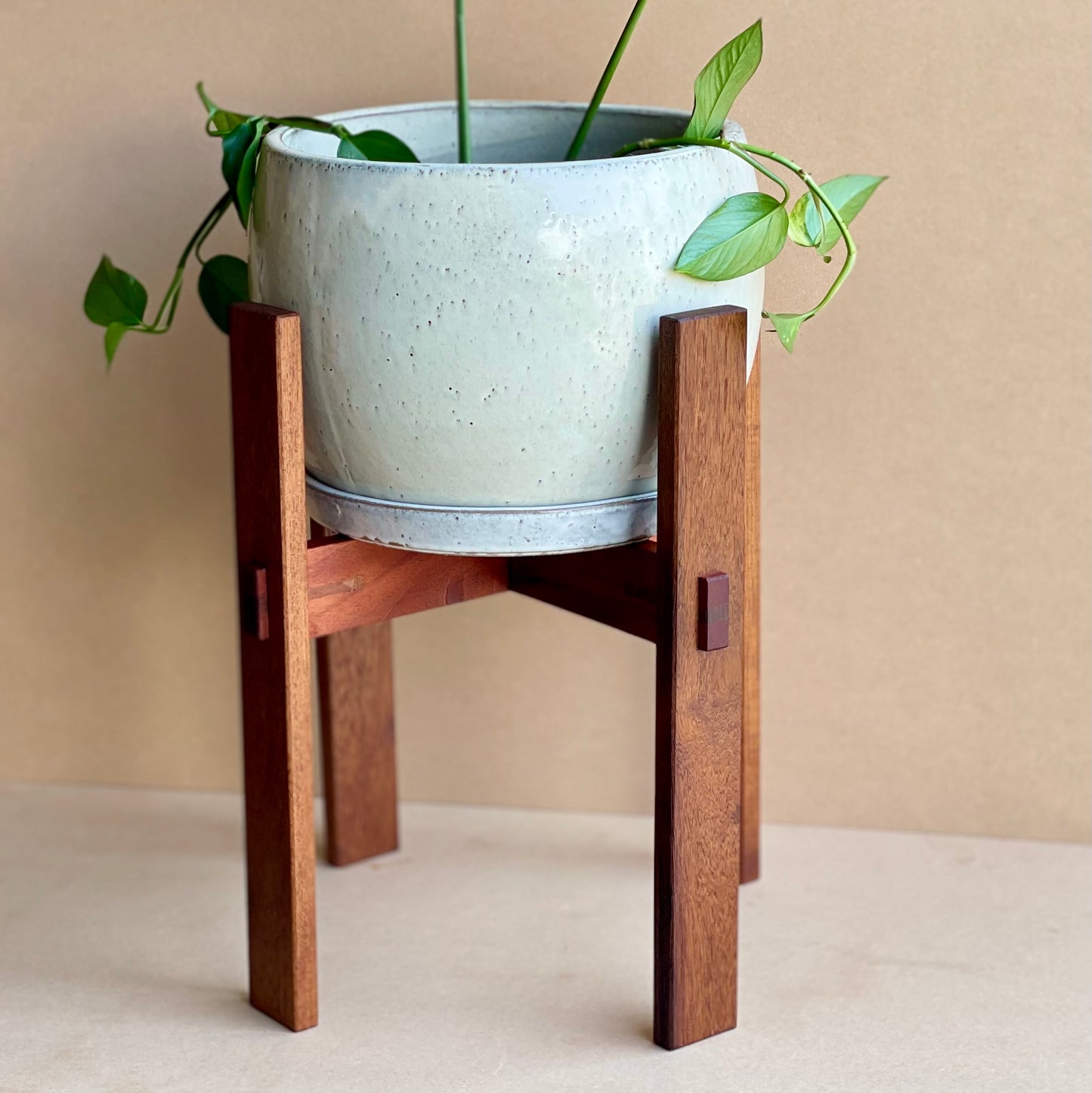 Teak/Mahogany Large Planter Stand