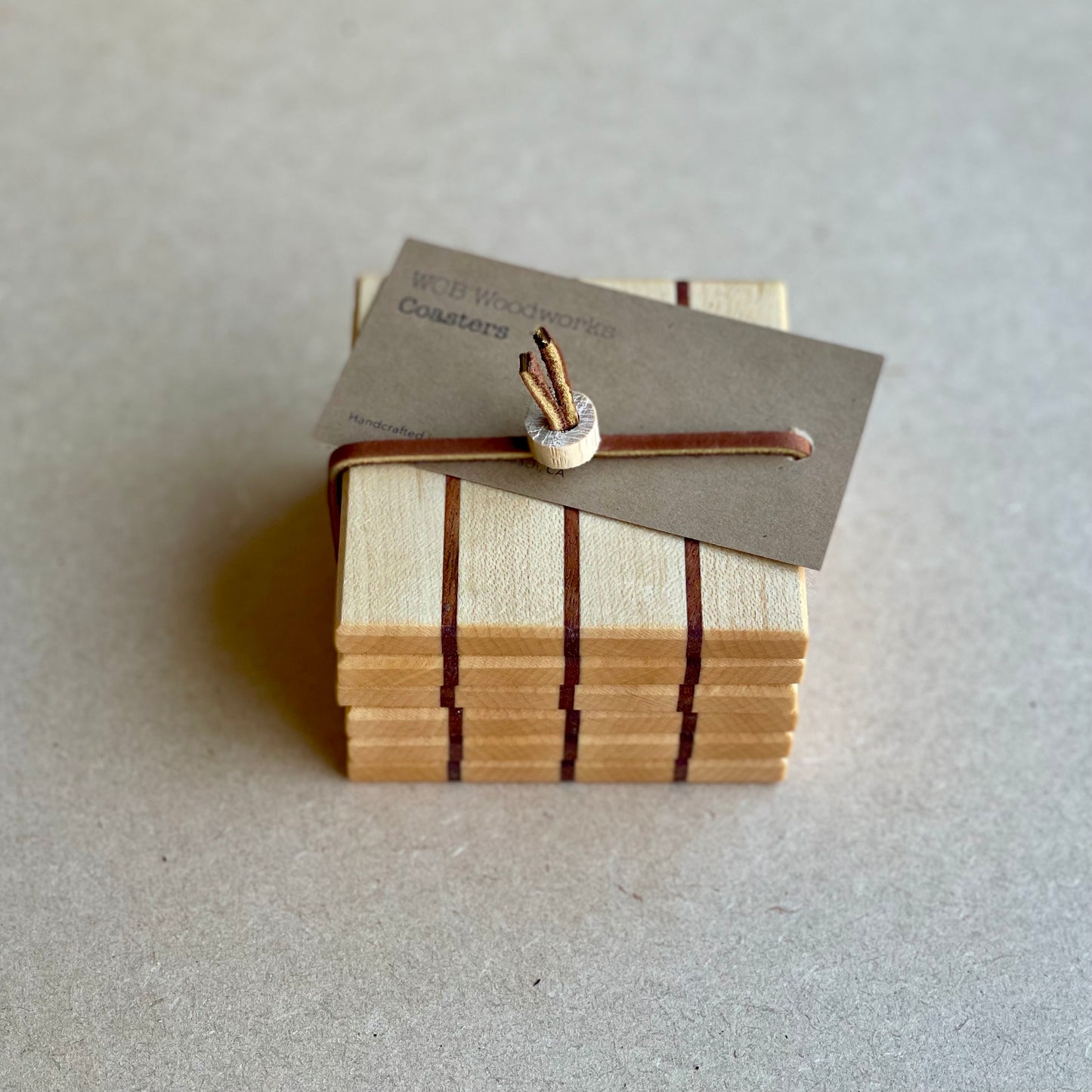 Coasters - Maple/Walnut (6)