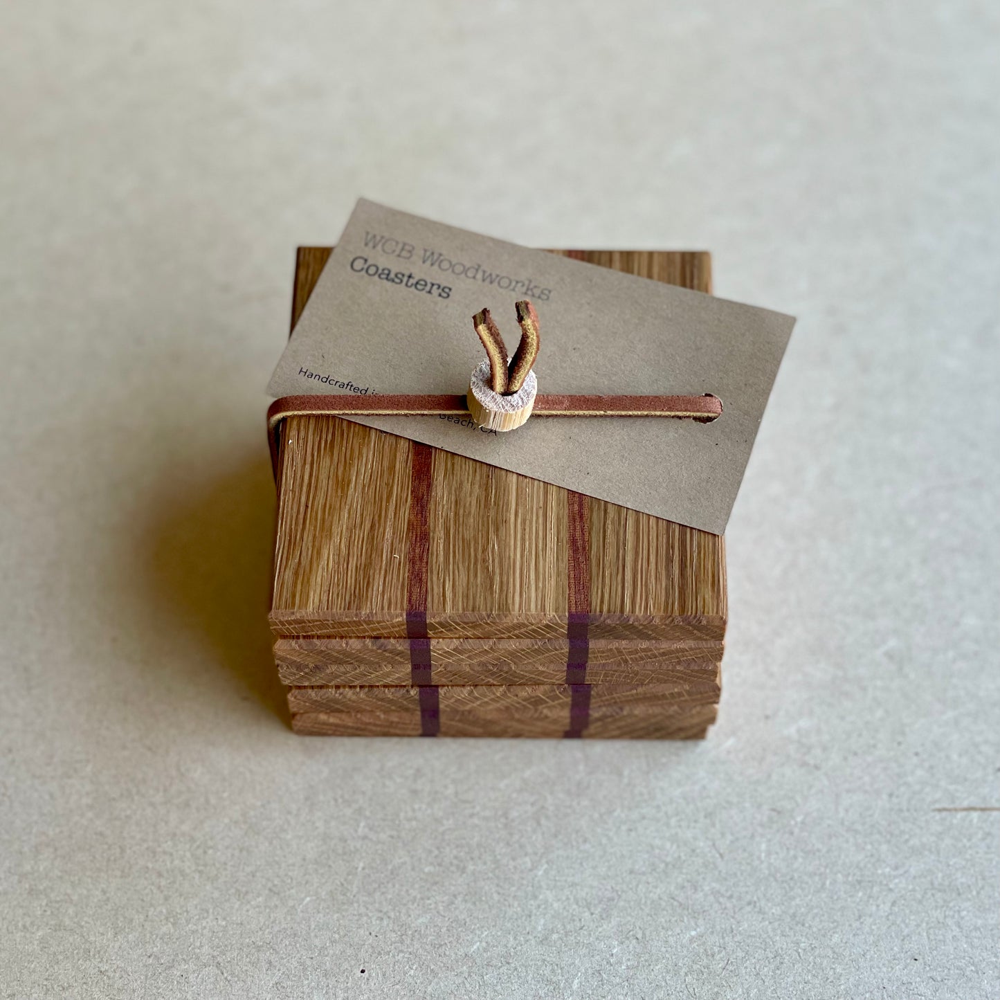 Coasters - Oak/Mahogany (6)