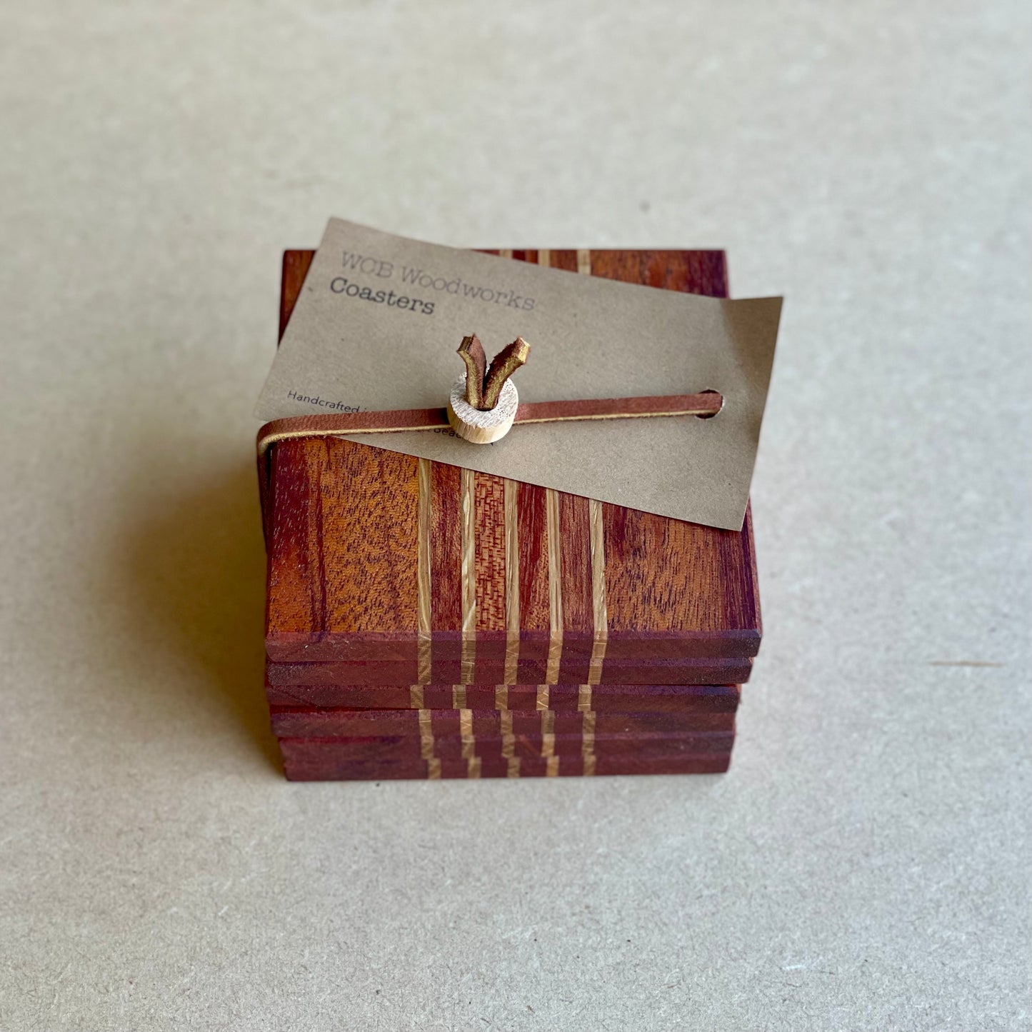 Coasters - Mahogany/Oak (6)