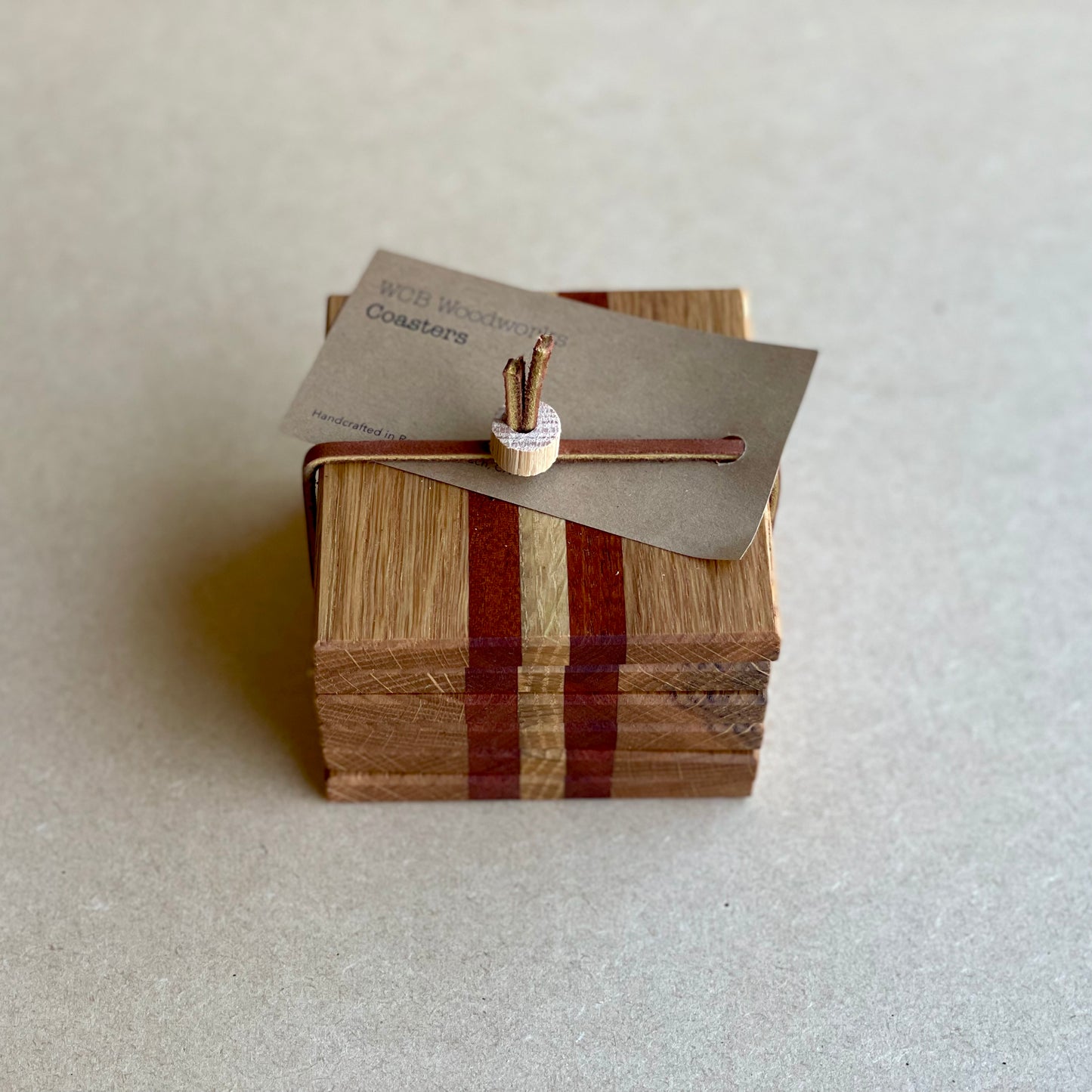 Coasters - Oak/Mahogany (6)