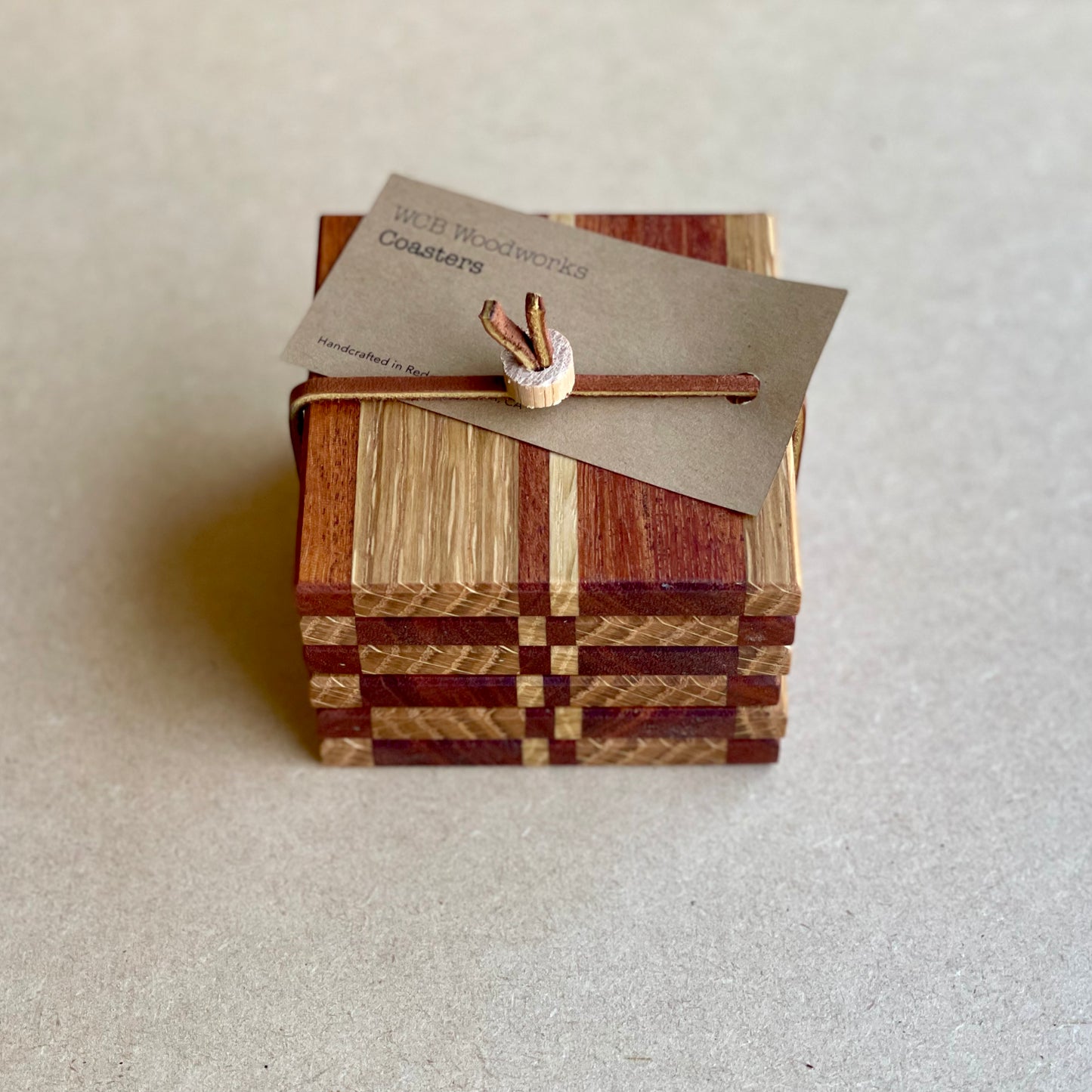 Coasters - Oak/Mahogany (6)