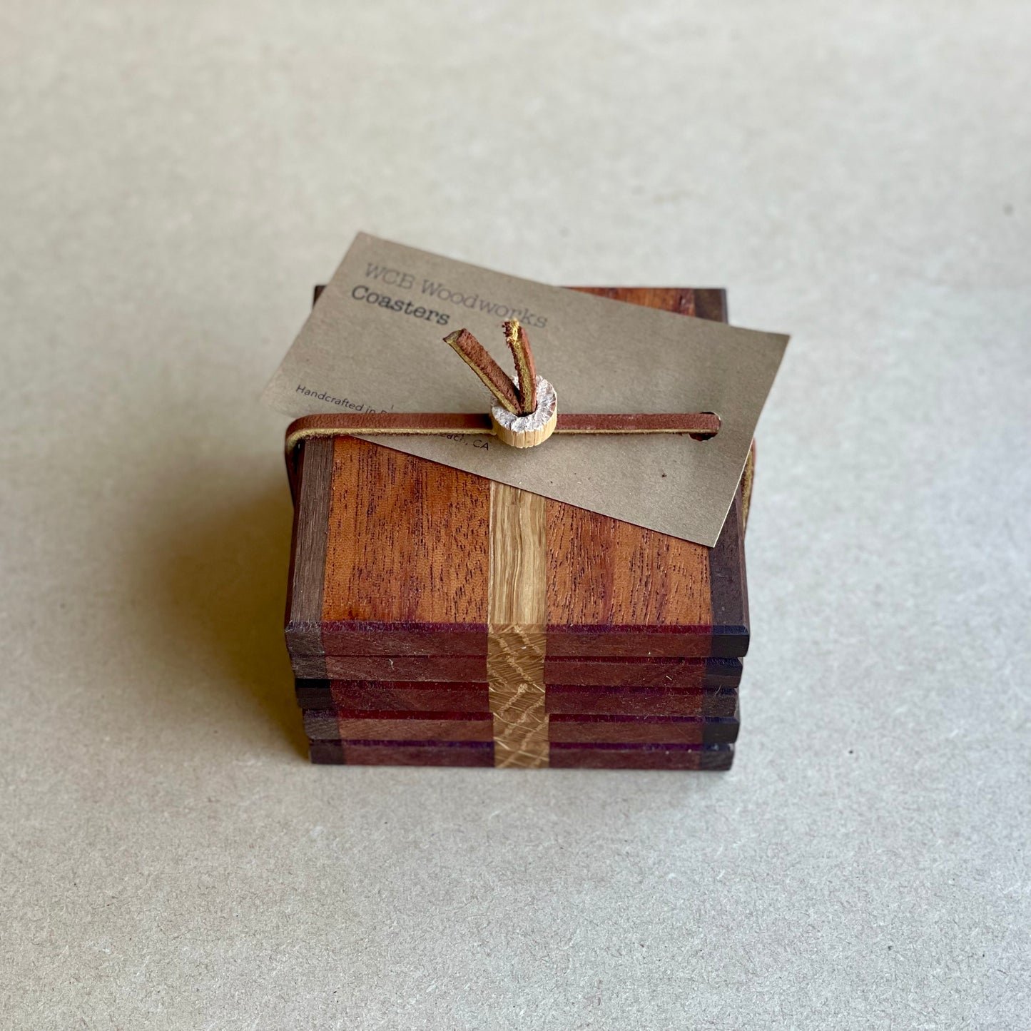 Coasters - Mahogany/Walnut/Oak (5)