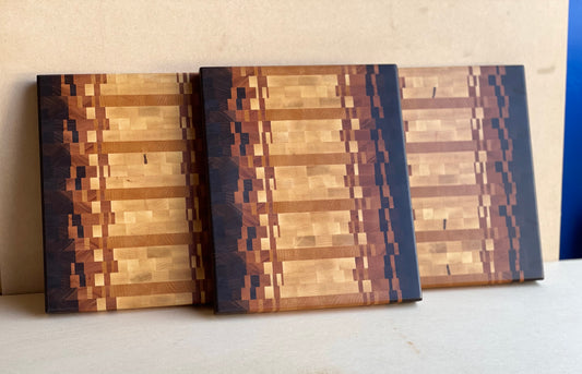 Walnut, Cherry, Maple Endgrain Cutting Board