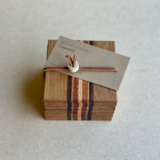 Coasters - Oak/Mahoghany/Walnut (6)