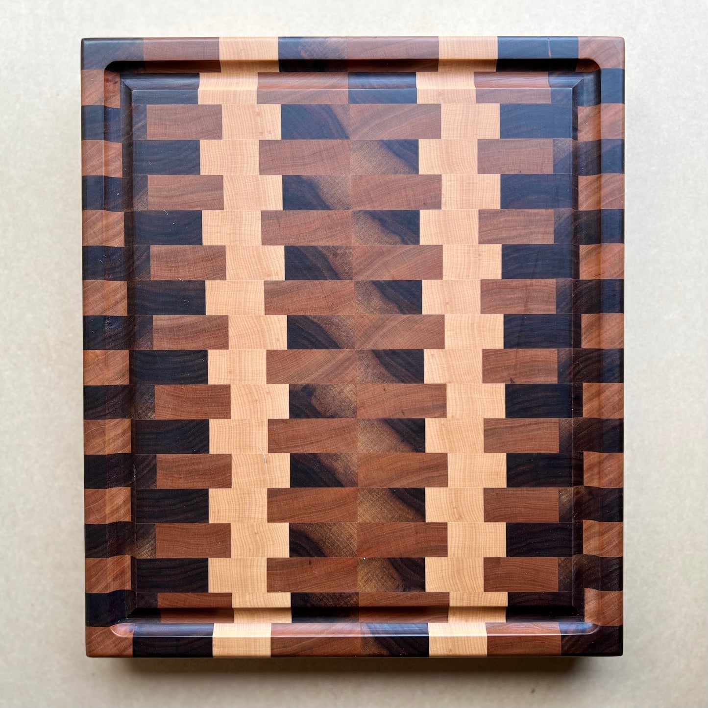 Walnut, Cherry, Maple Cutting Board w/ Juice Groove