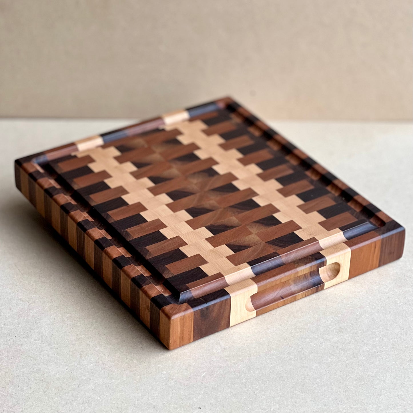 Walnut, Cherry, Maple Cutting Board w/ Juice Groove